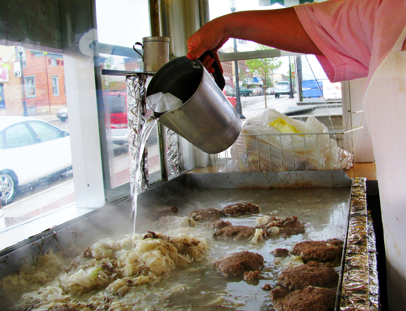 Pete's Hamburgers - grilled with water